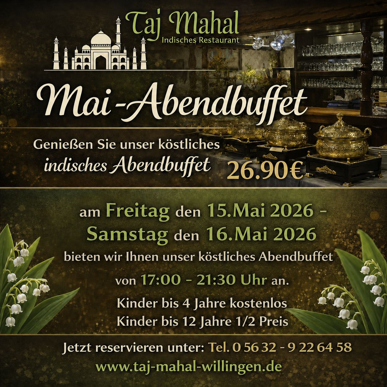 Abendbuffet 15 - 16 Mai 2026
